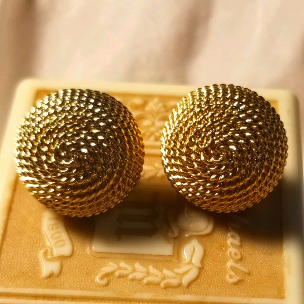 Vendome Classic Vintage Domed Earrings